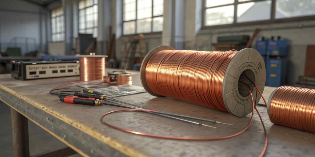 مقایسه رسانایی الکتریکی مفتول مسی با سیم‌های آلومینیومی