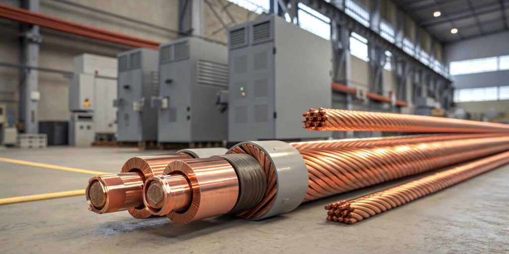 مزایا و معایب استفاده از میلگرد مسی در صنایع الکتریکی سنگین