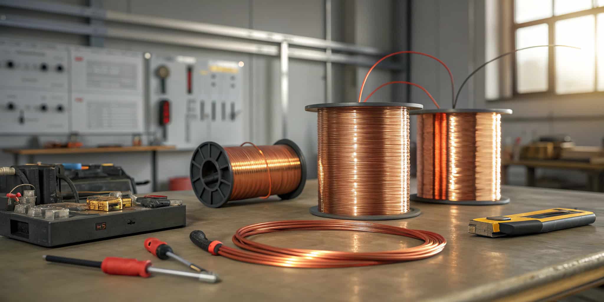 a-hyper-realistic-high-resolution-industrial-wor-5 مقایسه رسانایی الکتریکی مفتول مسی با سیم‌های آلومینیومی