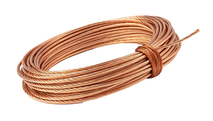 bundle-of-copper-wire-on-white-background خانه کسب و کار