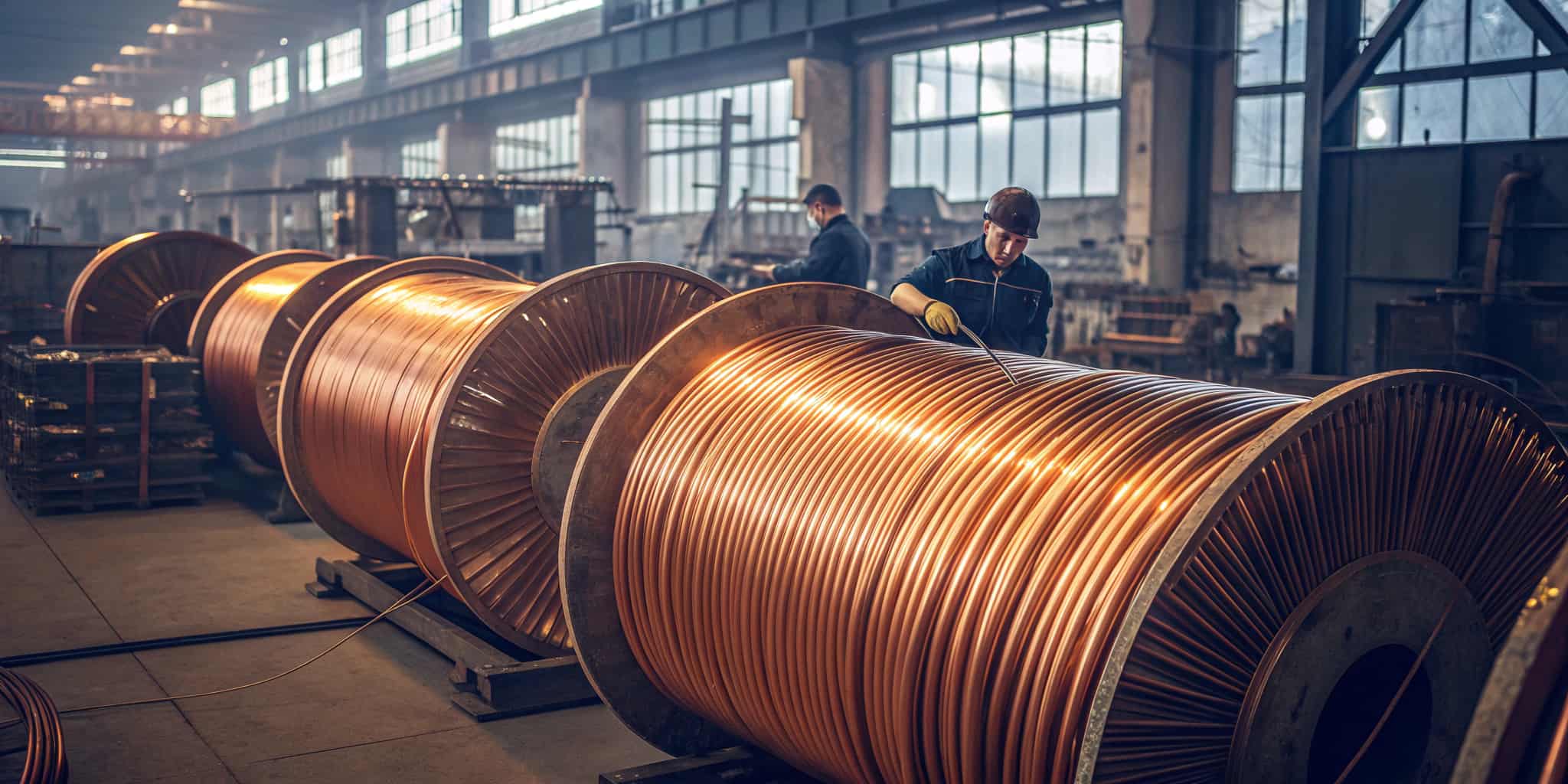 photorealistic-illustration-of-copper-coil-manufa ساخت کویل مسی: راهنمای کامل و عملی برای مبتدی ها