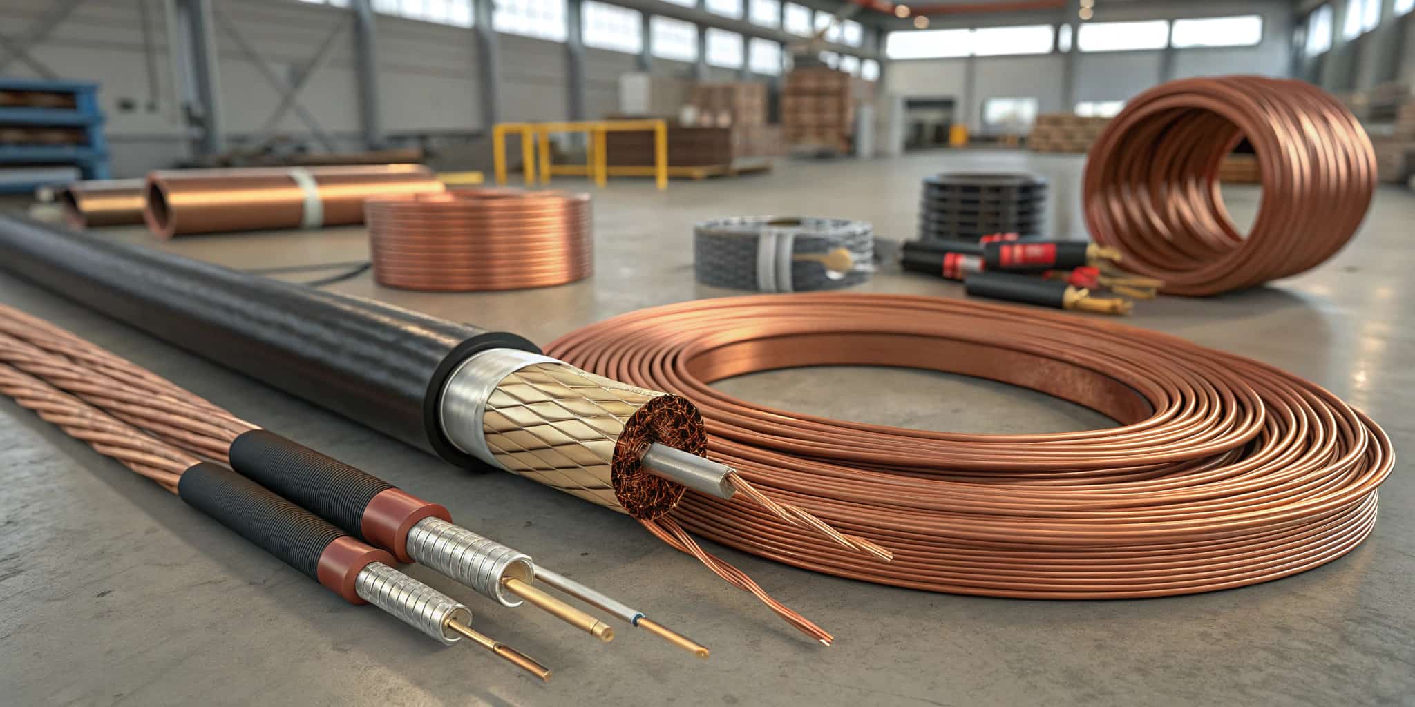 photorealistic-illustration-of-various-copper-ele-1 قیمت انواع کابل برق مسی – راهنمای کامل و به روز