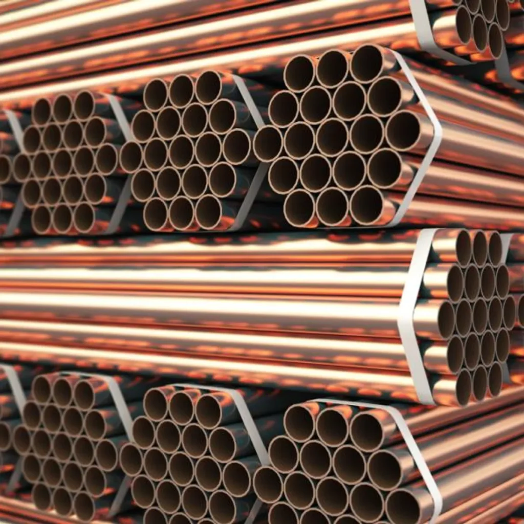 copper-pipes-laid-on-top-of-each-other-in-bundles-1024x1024 فرآیند نورد مس و تبدیل آن به محصولات صنعتی